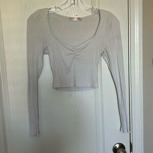 white long sleeve blouse